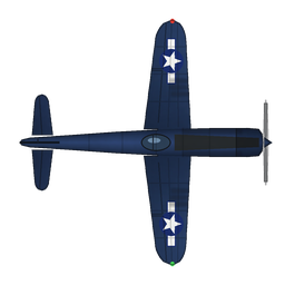 F6F-5 fighter, seen from above